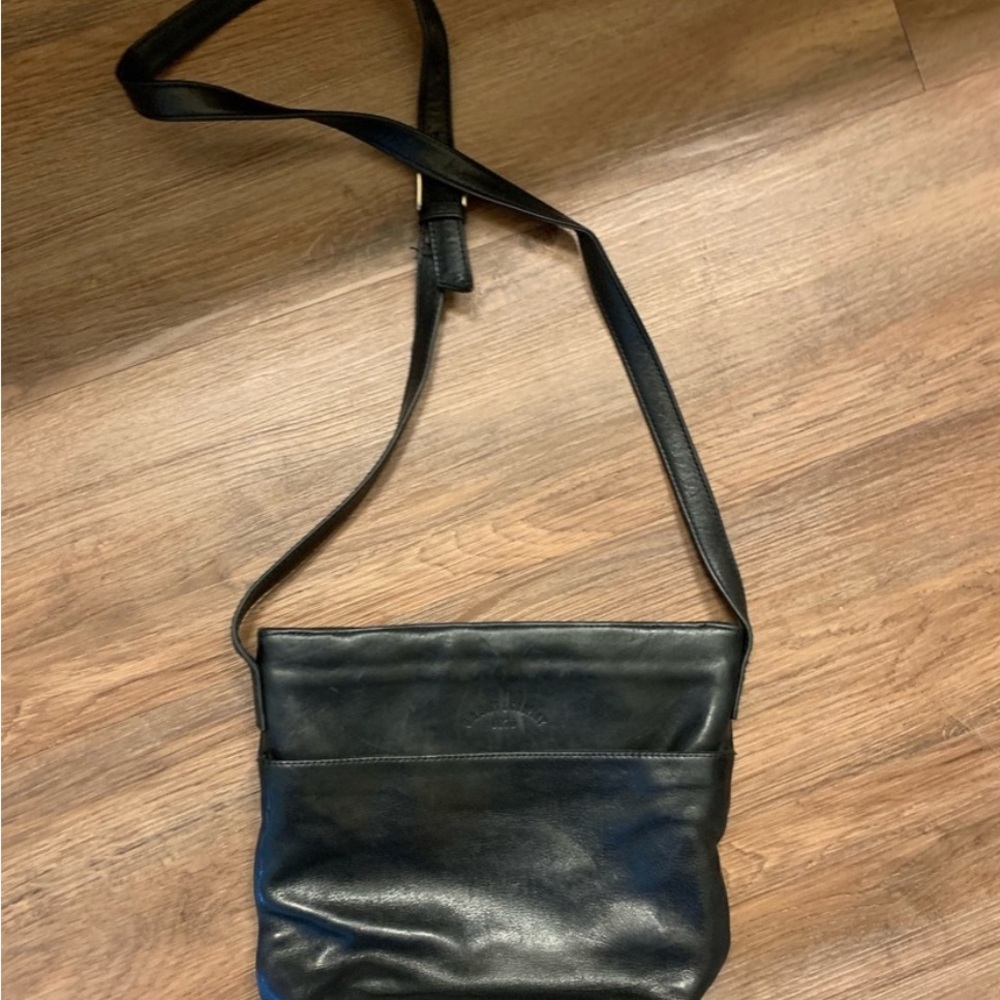 Black Leather Crossbody Bag